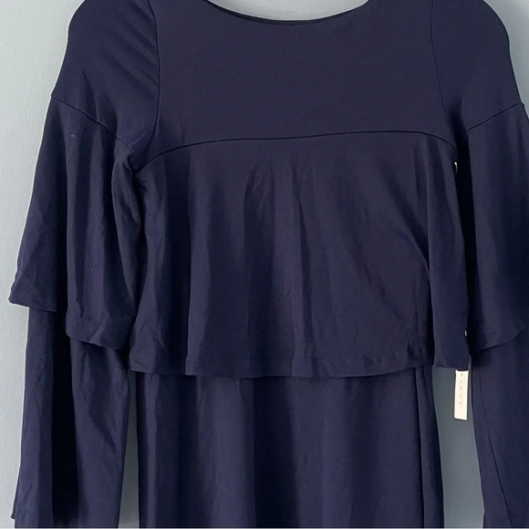 New! Susan Monoco layered ruffle Dress deep sea blue nwt 18200 - Picture 3 of 7